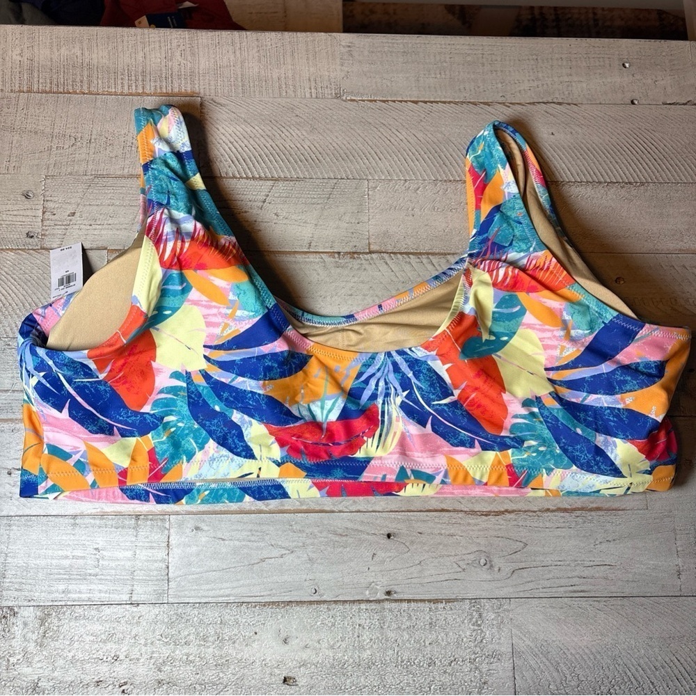 Old Navy Women’s Scoop Bikini Swim Top Orange Blue Size 4X NWT! - Picture 14 of 15